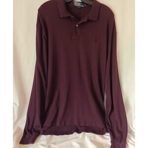 Polo Ralph Lauren Men's Long Sleeve Polo Maroon XL